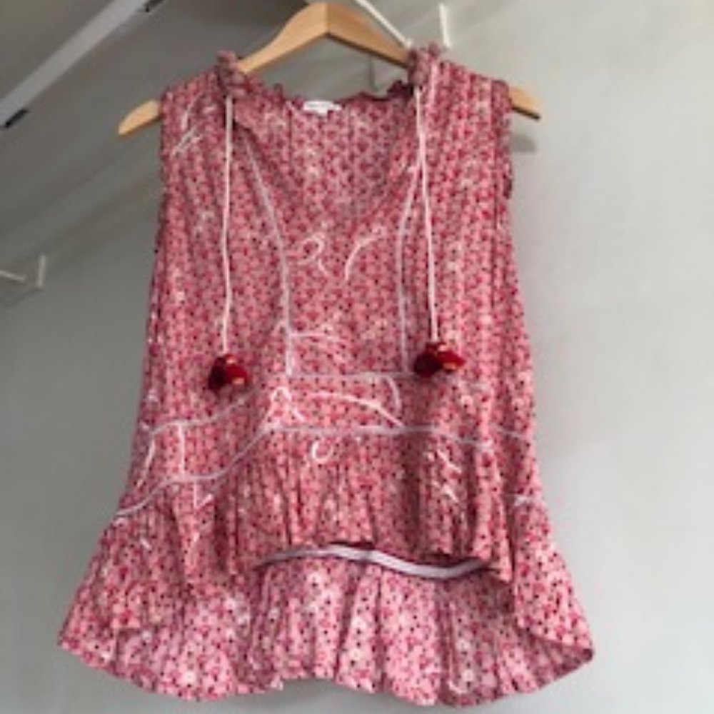Poupette St Barth Pink Floral Blouse
